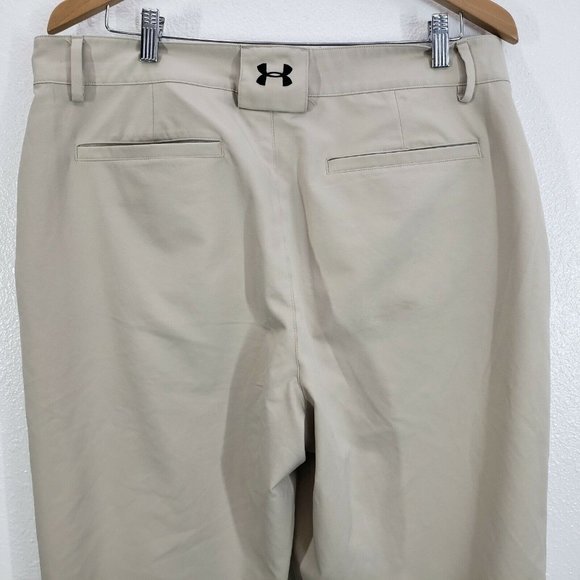Under Armour Golf Pants Mens 36 Athletic Casual Pockets Dri-Fit Khaki Stretch - Picture 8 of 9